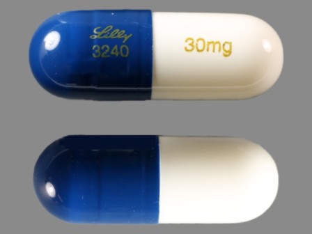 LILLY 3240 30 mg: (0002-3240) Cymbalta 30 mg Enteric Coated Capsule by Unit Dose Services