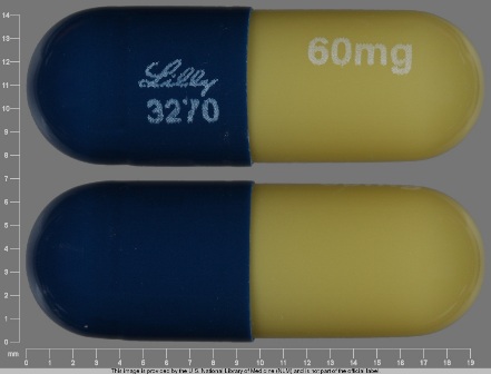 LILLY 3270 60 mg: (0002-3270) Cymbalta 60 mg (Duloxetine Hydrochloride 67.3 mg) Enteric Coated Capsule by Cardinal Health