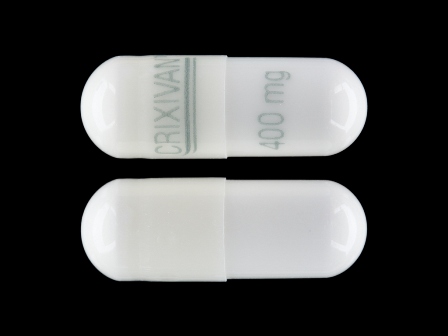 CRIXIVAN 400 mg: (0006-0573) Crixivan 400 mg Oral Capsule by Merck Sharp & Dohme Corp.