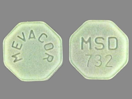 MSD 732 OR MEVACOR MSD 732: (0006-0732) Mevacor 40 mg Oral Tablet by Merck Sharp & Dohme Corp.