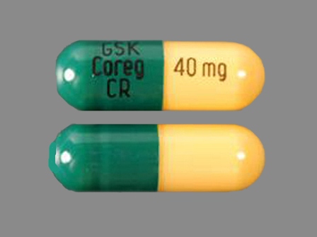 GSK COREG CR 40 mg: (0007-3372) Coreg 40 mg Oral Capsule, Extended Release by Carilion Materials Management