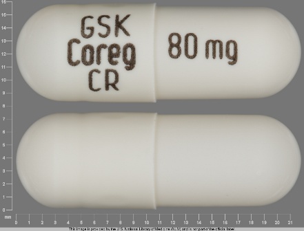 GSK COREG CR 80 mg: (0007-3373) Coreg 80 mg Oral Capsule, Extended Release by Carilion Materials Management