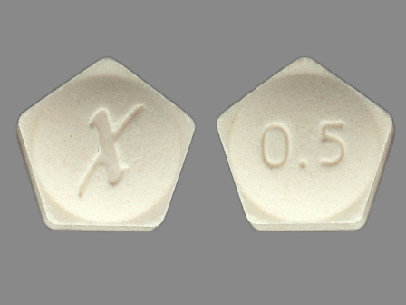 X 0 5: (0009-0057) 24 Hr Xanax 0.5 mg Extended Release Tablet by Pharmacia and Upjohn Company