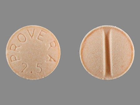 PROVERA 2 5: (0009-0064) Provera 2.5 mg Oral Tablet by Pharmacia and Upjohn Company LLC