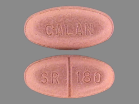 CALAN SR 180: (0025-1911) Calan Sr 180 mg Oral Tablet, Film Coated, Extended Release by Pfizer Laboratories Div Pfizer Inc