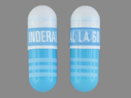 INDERAL LA 60: (0046-0470) Inderal La 60 mg 24 Hr Extended Release Capsule by Wyeth Pharmaceuticals, Inc.