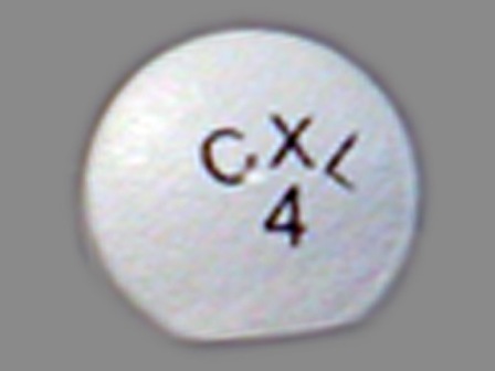 CXL 4: (0049-2710) 24 Hr Cardura 4 mg Extended Release Tablet by Roerig