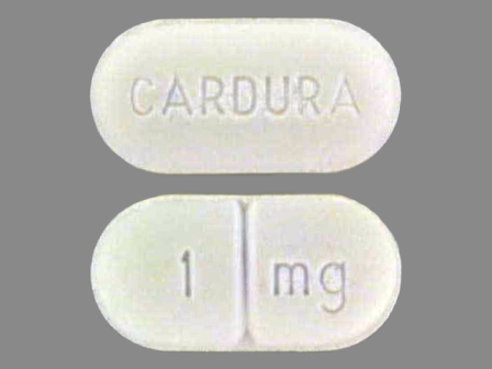 Cardura 1 mg: (0049-2750) Cardura 1 mg Oral Tablet by Roerig