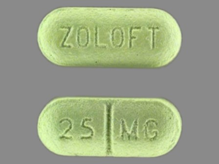 ZOLOFT 25 mg: (0049-4960) Zoloft 25 mg Oral Tablet by Roerig