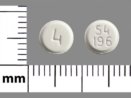 4 54 196 : (0054-0264) Hydromorphone Hydrochloride 4 mg Oral Tablet by Roxane Laboratories, Inc