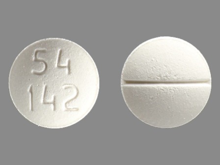 54 142 round white pill