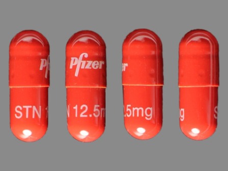 Pfizer STN 12 5 mg: (0069-0550) Sutent 12.5 mg Oral Capsule by Pfizer Laboratories Div Pfizer Inc