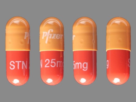Pfizer STN 25 mg: (0069-0770) Sutent 25 mg Oral Capsule by Pfizer Laboratories Div Pfizer Inc