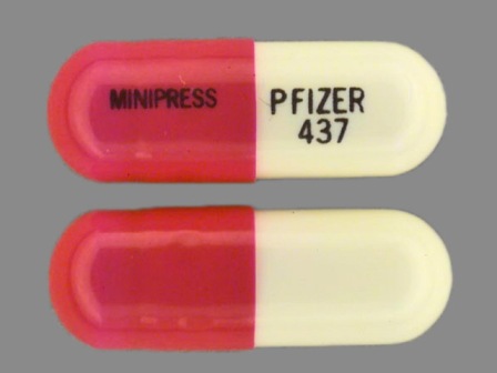 Pfizer 437 Minipress: (0069-4370) Minipress 2 mg Oral Capsule by Pfizer Laboratories Div Pfizer Inc