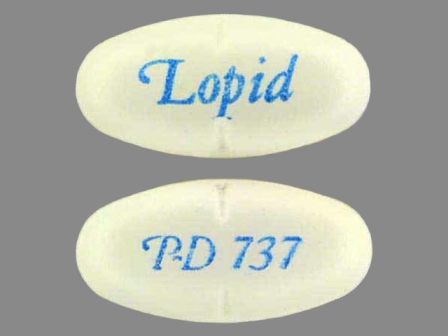Lopid PD 737: (0071-0737) Lopid 600 mg Oral Tablet, Film Coated by Remedyrepack Inc.