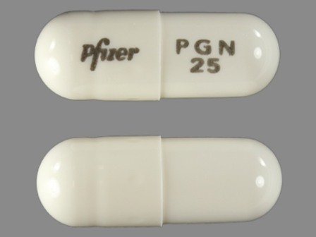 Pfizer PGN 25: (0071-1012) Lyrica 25 mg Oral Capsule by Cardinal Health