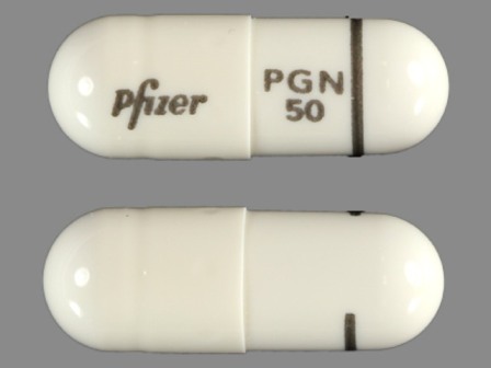 Pfizer PGN 50: (0071-1013) Lyrica 50 mg Oral Capsule by U.S. Pharmaceuticals