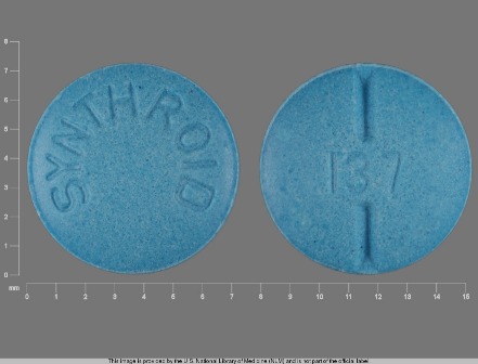 SYNTHROID 137: (0074-3727) Synthroid 0.137 mg Oral Tablet by Abbvie Inc.
