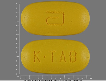 KTAB a: (0074-7804) K-tab 750 mg Oral Tablet, Film Coated, Extended Release by Remedyrepack Inc.