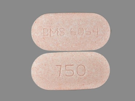 BMS 6064 750: (0087-6064) 24 Hr Glucophage 750 mg Extended Release Tablet by Bristol-myers Squibb Company