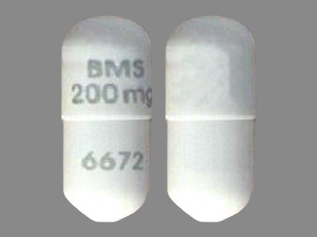 BMS 200 mg 6672: (0087-6672) Videx Ec 200 mg Enteric Coated Capsule by Bristol-myers Squibb Company