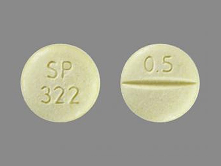 SP 322 0 5: (0091-3322) Niravam 0.5 mg Disintegrating Tablet by Schwarz Pharma Inc.