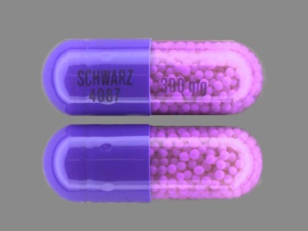 SCHWARZ 4087 300 mg: (0091-4087) 24 Hr Verelan 300 mg Extended Release Capsule by Bryant Ranch Prepack