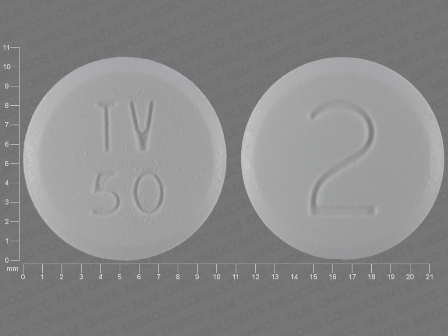 2 TV 50: (0093-0050) Apap 300 mg / Codeine Phosphate 15 mg Oral Tablet by Redpharm Drug Inc.