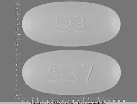 93 537: (0093-0537) Naproxen Sodium 550 mg (As Naproxen 500 mg) Oral Tablet by Teva Pharmaceuticals USA Inc
