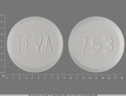 753 TEVA: (0093-0753) Atenolol 100 mg Oral Tablet by Aidarex Pharmaceuticals LLC