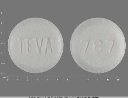 787 TEVA: (0093-0787) Atenolol 25 mg Oral Tablet by Apotheca Inc.