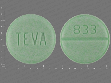 833 TEVA: Clonazepam 1 mg Oral Tablet