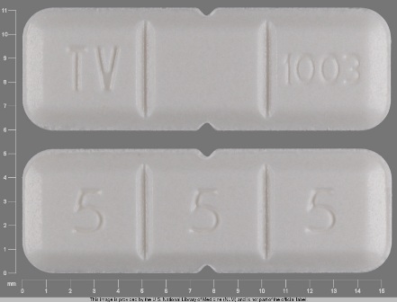 TV 1003 5 5 5: (0093-1003) Buspirone Hydrochloride 15 mg (As Buspirone 13.7 mg) Oral Tablet by Teva Pharmaceuticals USA Inc