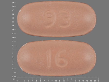 93 16 Brown Oval Pill