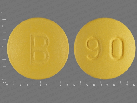 B 90: (0093-1023) Nifedipine 90 mg Oral Tablet, Extended Release by Nucare Pharmaceuticals, Inc.