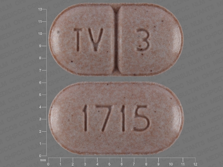 TV 3 1715: (0093-1715) Warfarin Sodium 3 mg Oral Tablet by Redpharm Drug, Inc.