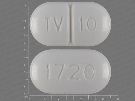 TV 10 1720: (0093-1720) Warfarin Sodium 10 mg Oral Tablet by Proficient Rx Lp