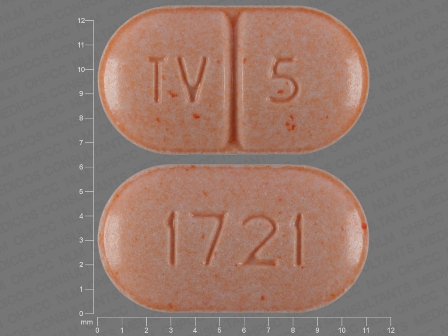 TV 5 1721: (0093-1721) Warfarin Sodium 5 mg Oral Tablet by Bryant Ranch Prepack