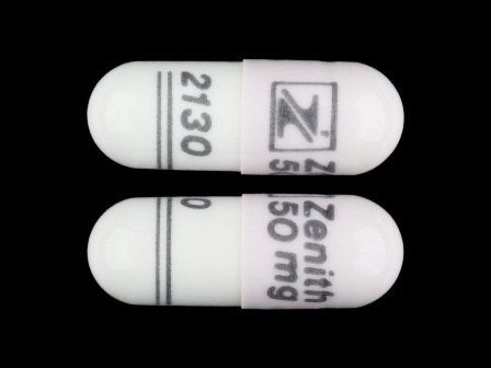 Z Zenith 50 mg 2130: (0093-2130) Nitrofurantoin 50 mg Oral Capsule by Bryant Ranch Prepack