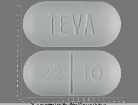 TEVA 22 10: (0093-2210) Sucralfate 1 Gm Oral Tablet by Teva Pharmaceuticals USA Inc