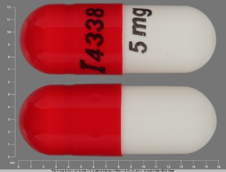 I 4338 5 mg: (0093-4338) Terazosin (As Terazosin Hydrochloride) 5 mg Oral Capsule by Teva Pharmaceuticals USA Inc