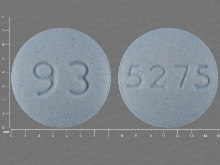 93 5275: Dexmethylphenidate Hydrochloride 2.5 mg Oral Tablet