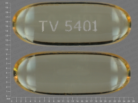 TV 5401: (0093-5401) Omega-3-acid Ethyl Esters 900 mg Oral Capsule, Liquid Filled by Teva Pharmaceuticals USA Inc