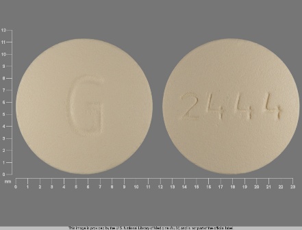 G 2444: Budeprion Sr 150 mg 12 Hr Extended Release Tablet