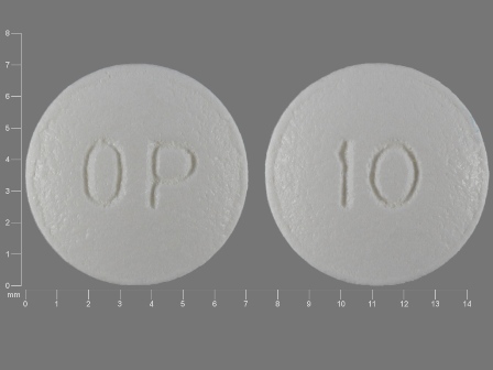 OP 10: (0093-5731) Oxycodone Hydrochloride 10 mg Oral Tablet, Film Coated, Extended Release by Teva Pharmaceuticals USA Inc