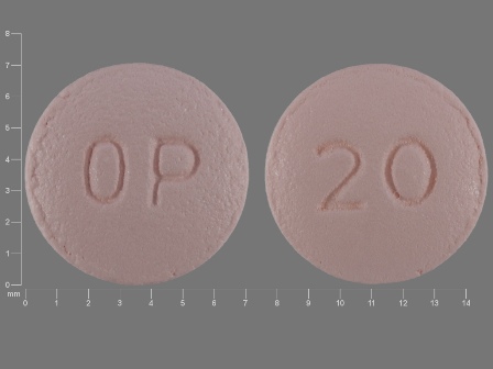 OP 20: Oxycodone Hydrochloride 20 mg Oral Tablet, Film Coated, Extended Release