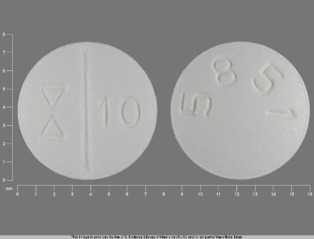 5851 10: (0093-5851) Escitalopram 10 mg Oral Tablet, Film Coated by Readymeds