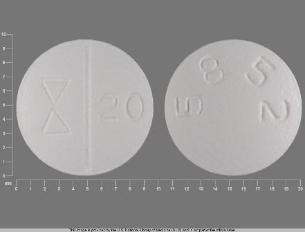 5852 20: Escitalopram (As Escitalopram Oxalate) 20 mg Oral Tablet