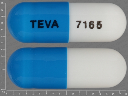 TEVA 7165: (0093-7165) Celecoxib 100 mg Oral Capsule by Teva Pharmaceuticals USA Inc