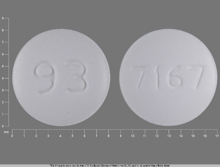 93 7167: Amlodipine (As Amlodipine Besylate) 5 mg Oral Tablet